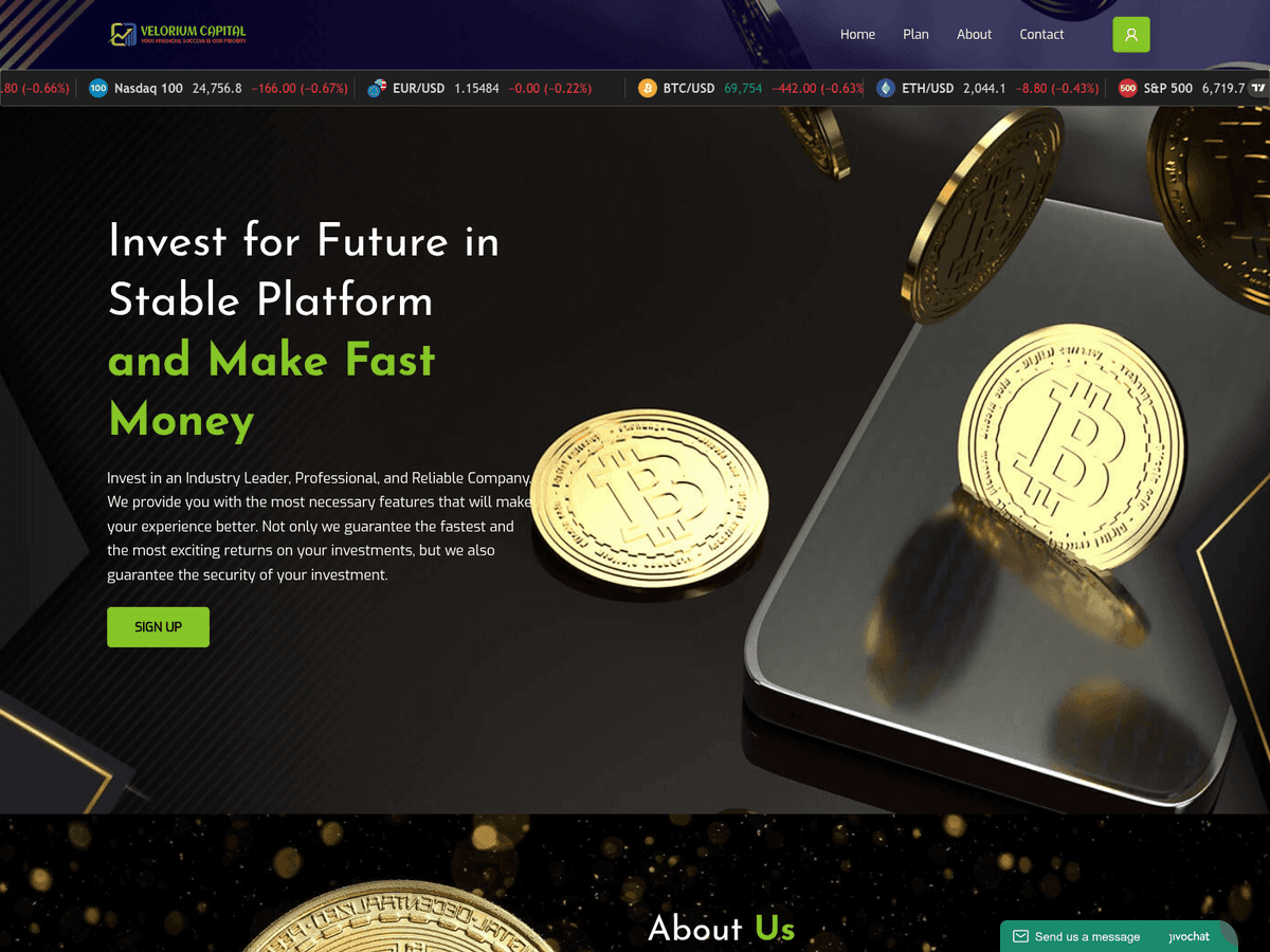 Screenshot von Veloriumcap