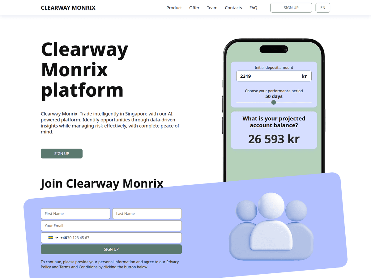 Screenshot von Clearway Monrix