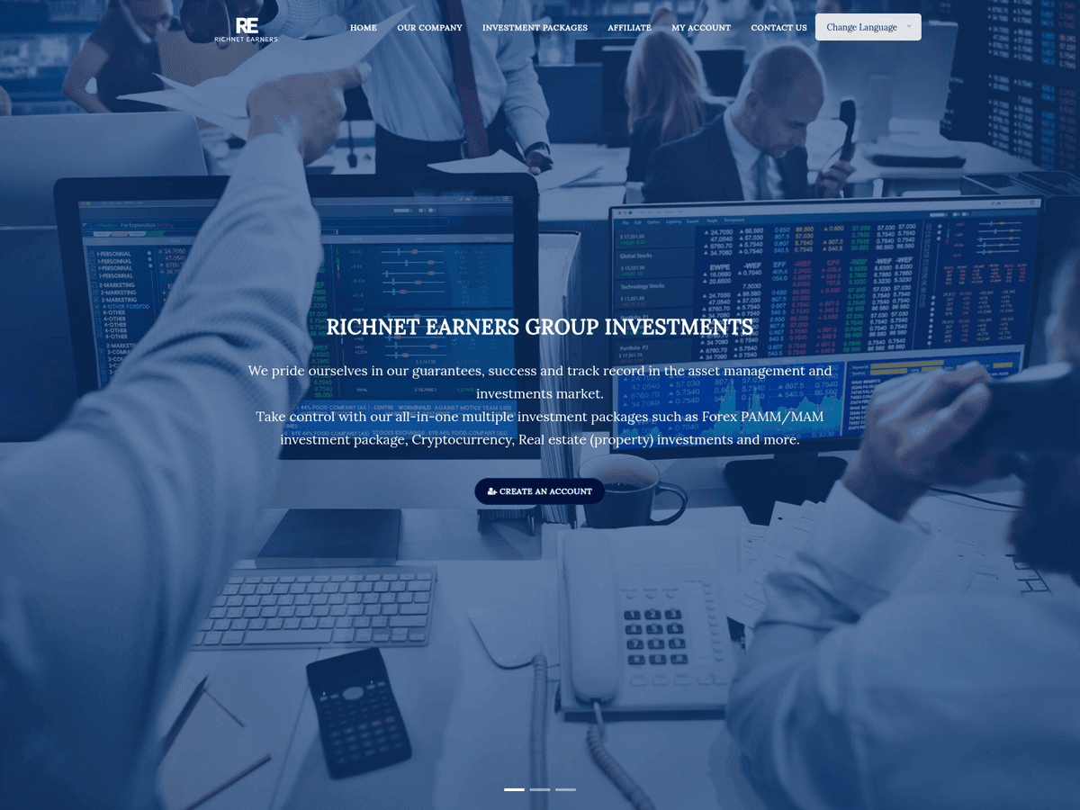 Screenshot von Richnet Earners