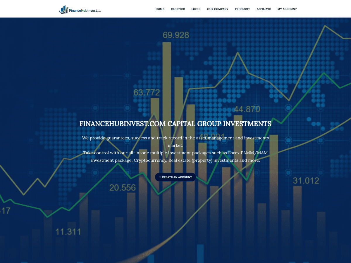 Screenshot von Financehubinvest