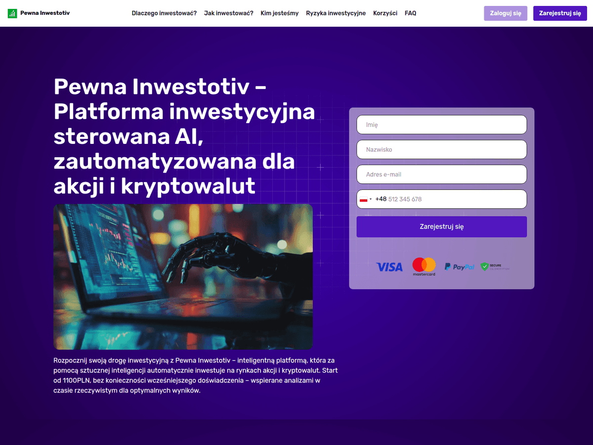 Screenshot von Pewna Inwestotiv
