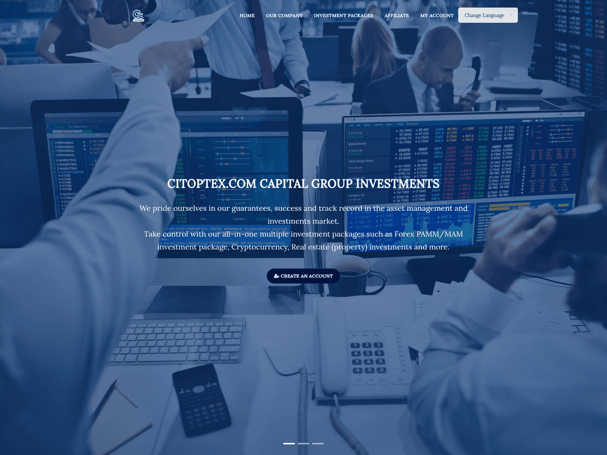 Screenshot von Citoptex
