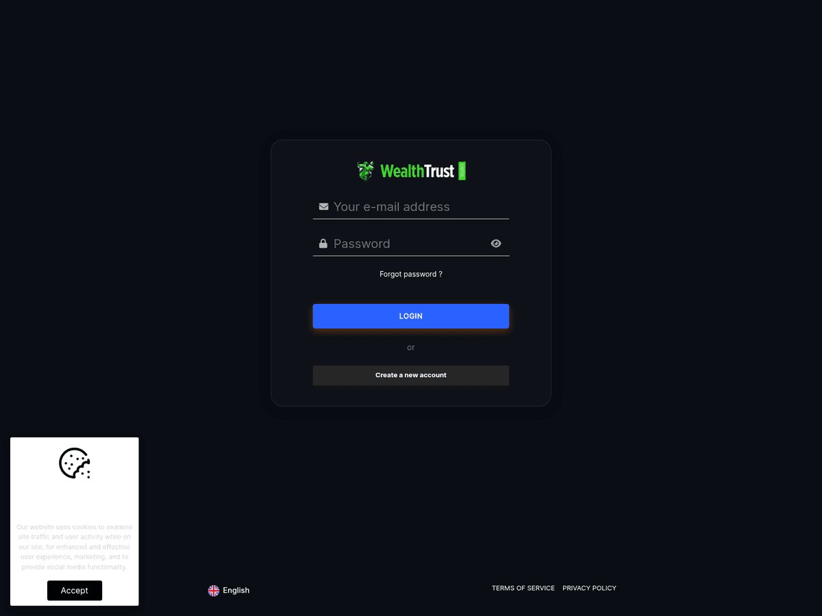 Screenshot der Webseite Wealthtrust Capital (wealthtrust-capital.com)