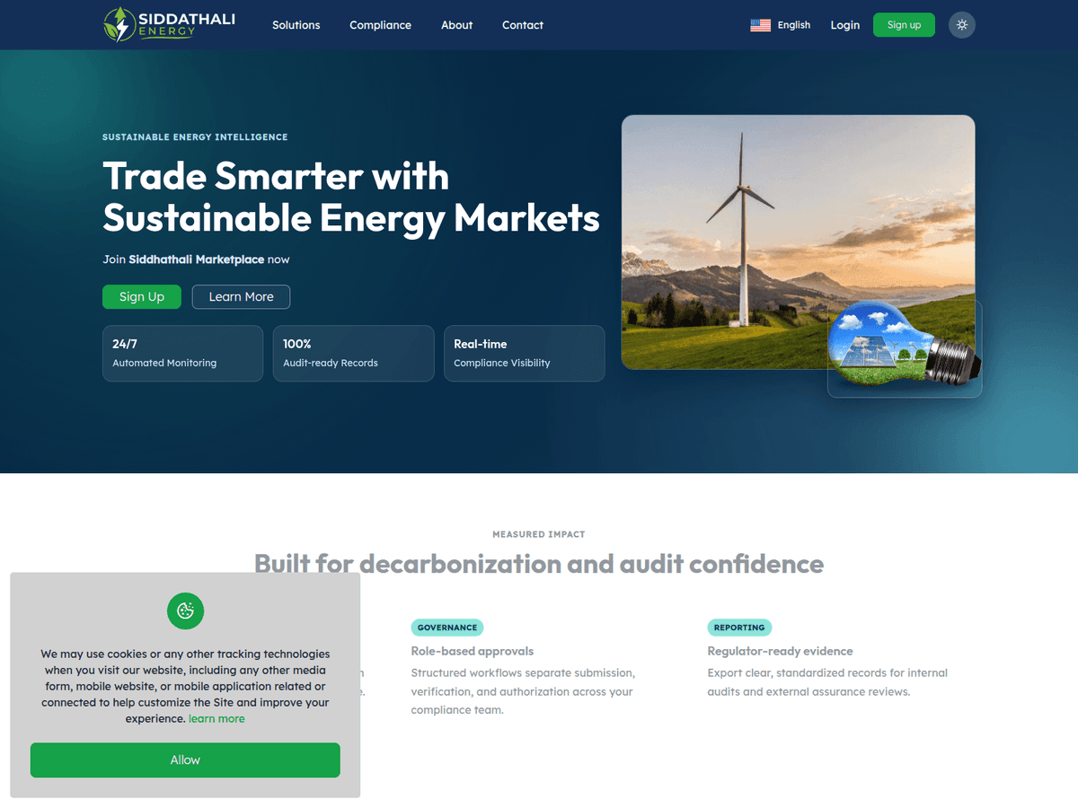 Screenshot der Webseite Siddathalienergy (siddathalienergy.com.np)