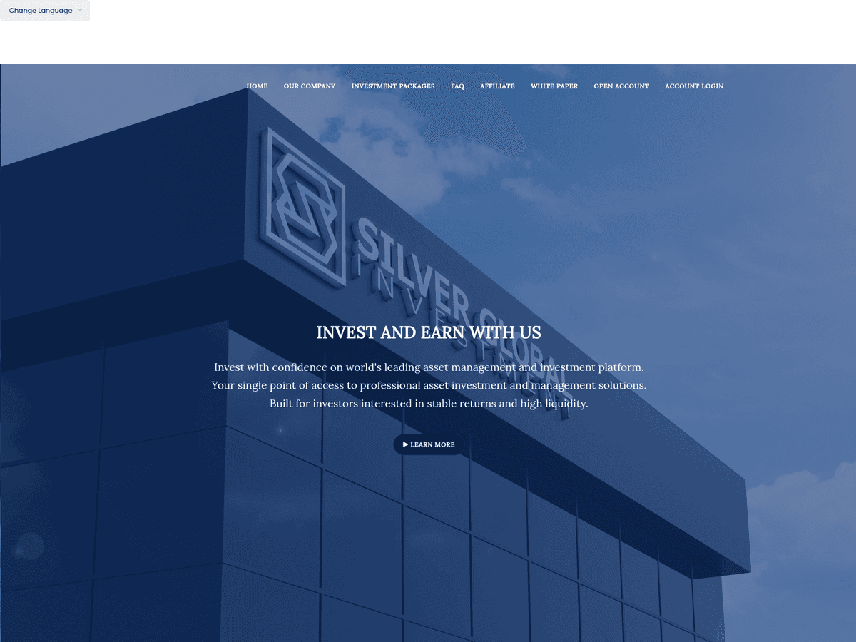 Screenshot von Silverglobalinvestment