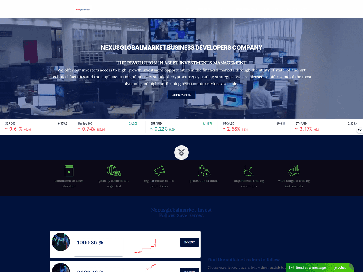 Screenshot von Nexusglobalmarket