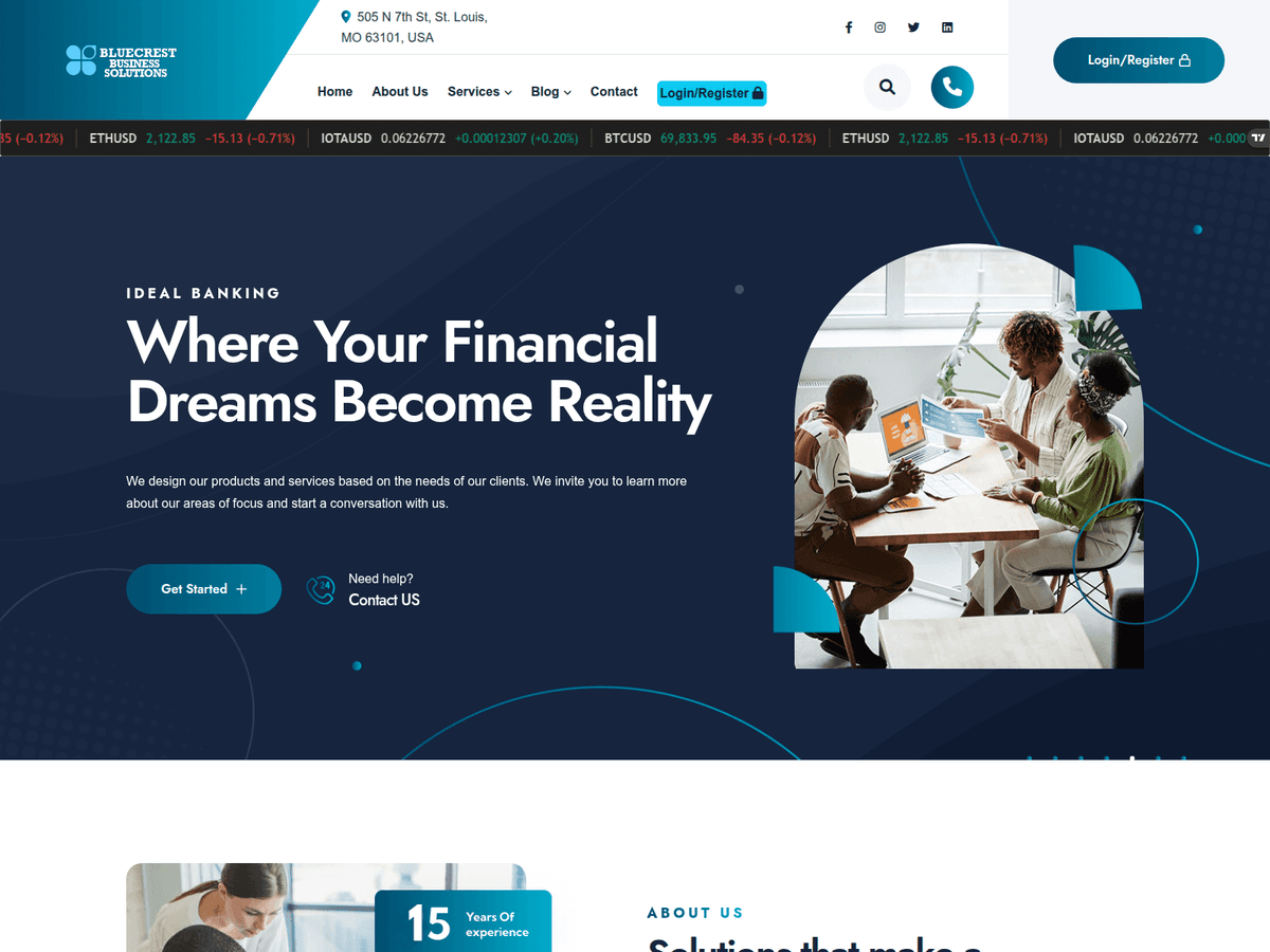 Screenshot der Webseite Icsaseca (bluecrestbs.com.icsaseca.org)