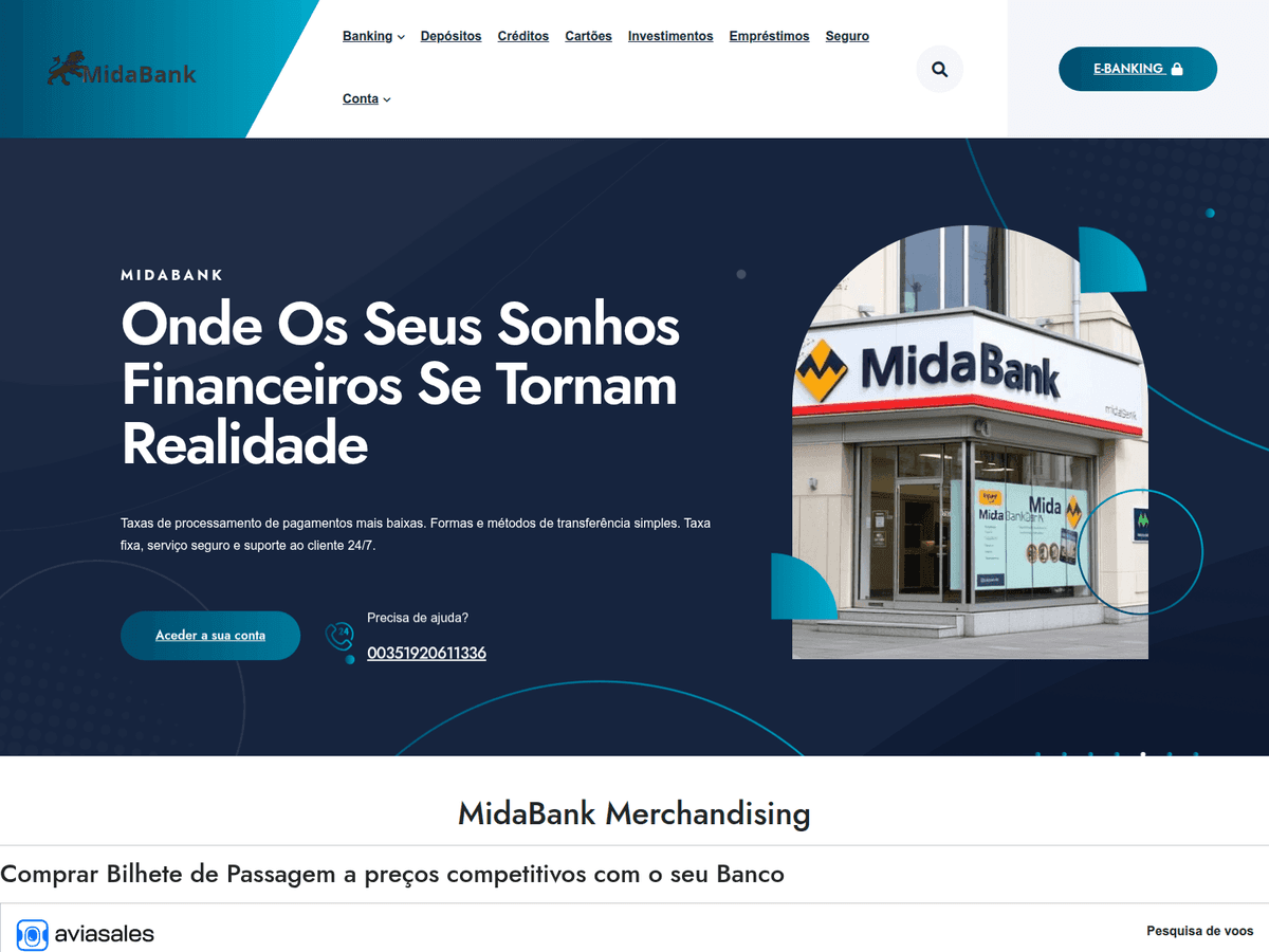 Screenshot von Midabank