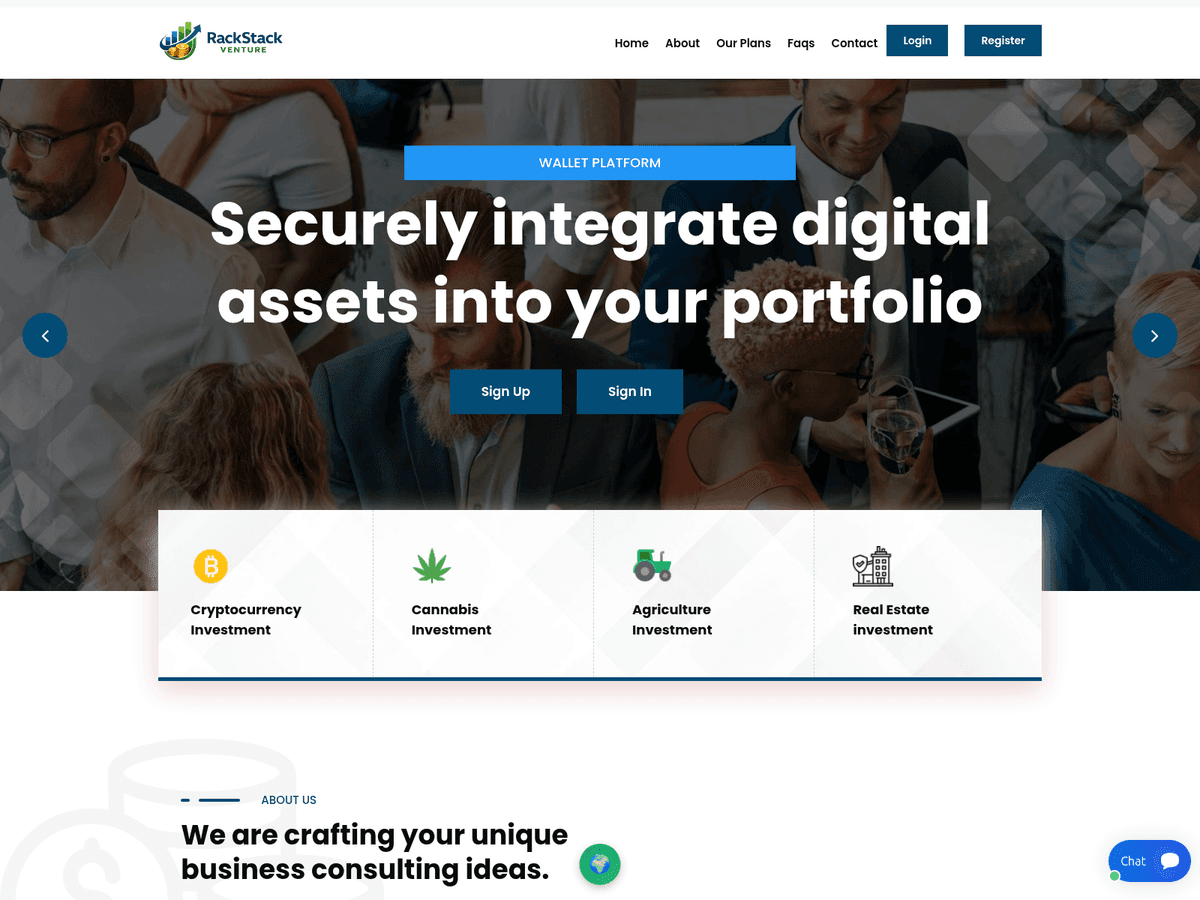 Screenshot von Rackstackventure