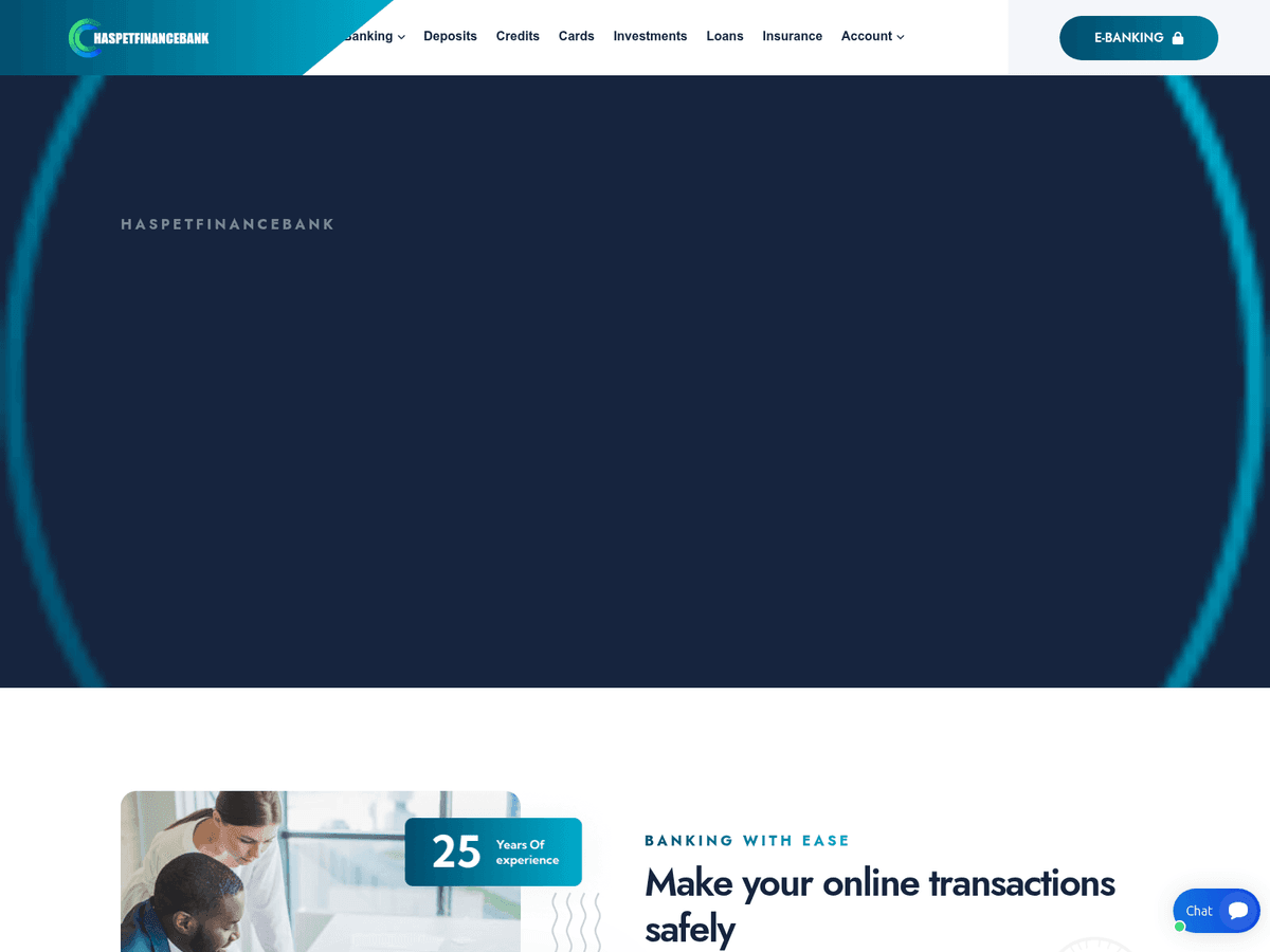 Screenshot von Haspetfinancebank