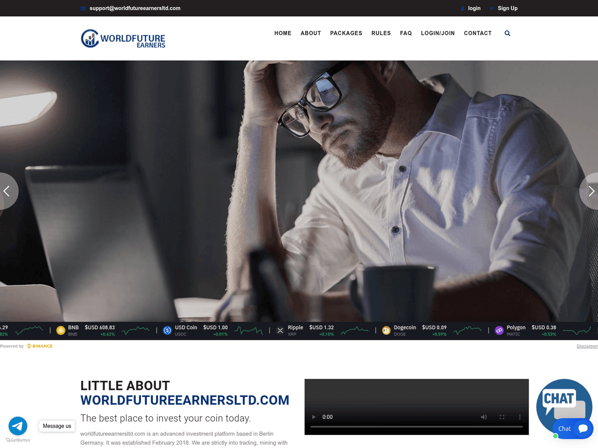 Screenshot von Globalhedgetech