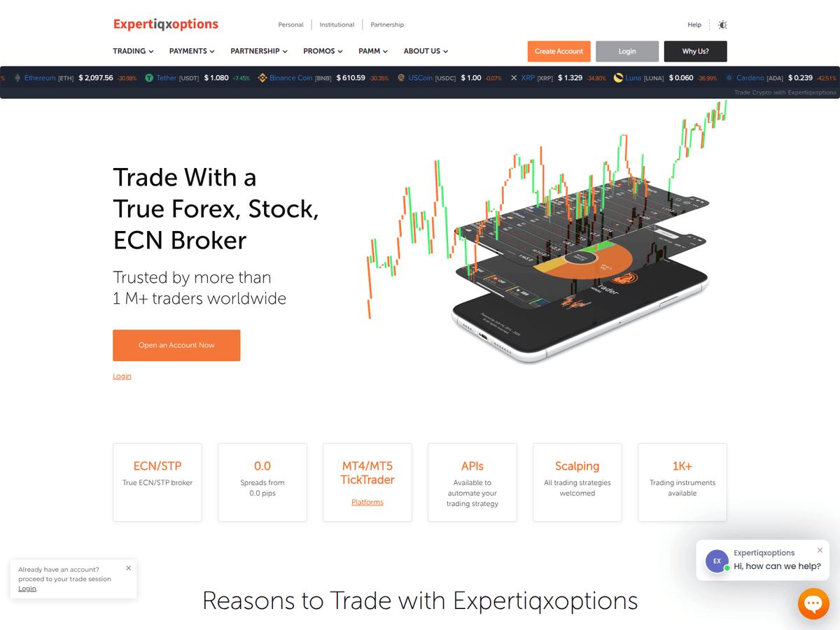 Screenshot von Expertiqxoptions