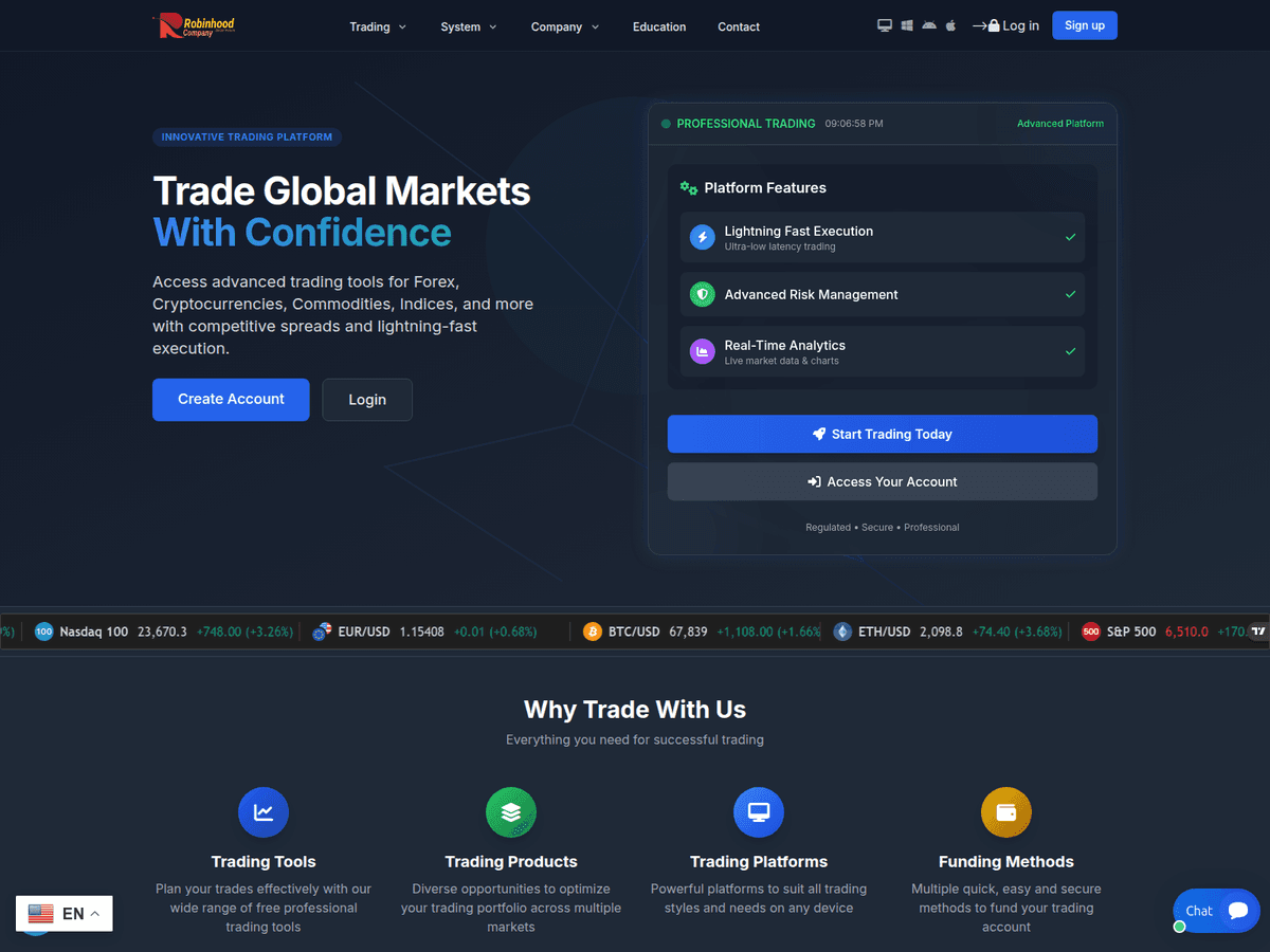 Screenshot von Robinhoodcompany