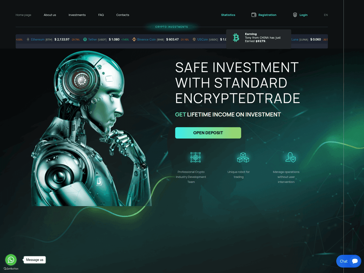 Screenshot von Standardencryptedtrades