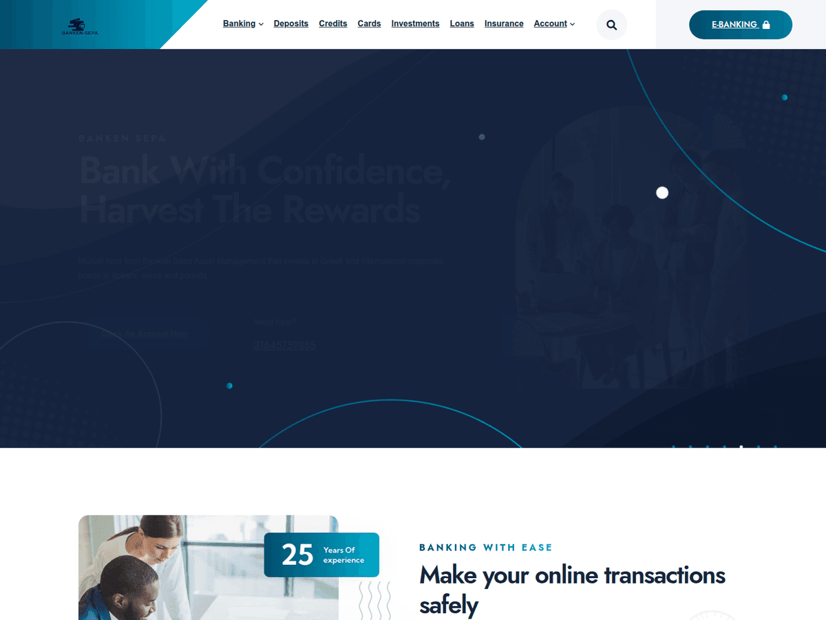 Screenshot von Banken Sepa