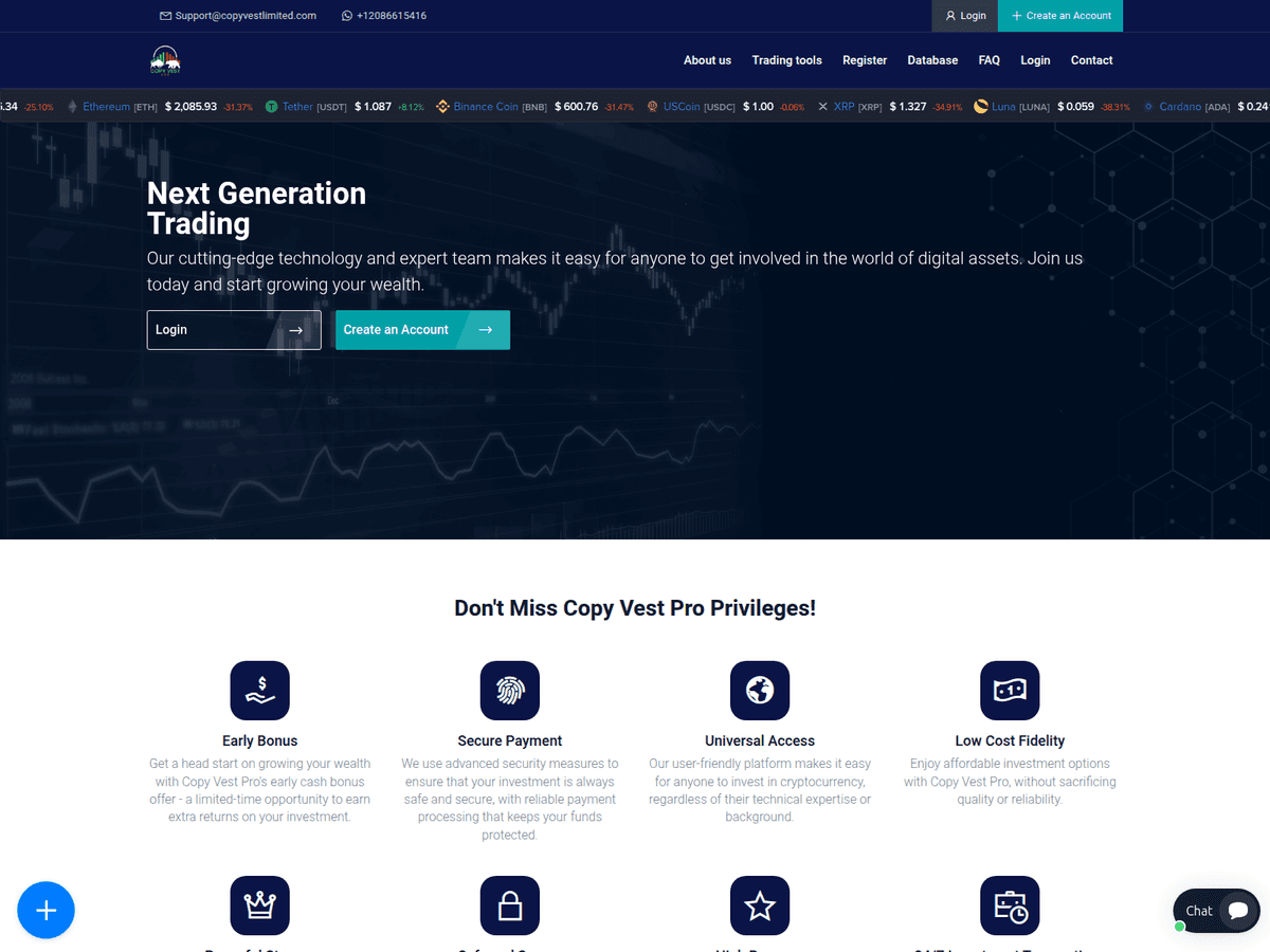 Screenshot von Copyvestlimited