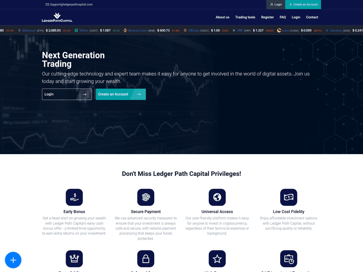 Screenshot von Ledgerpathcapital