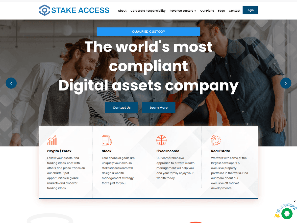 Screenshot von Stakesaccess