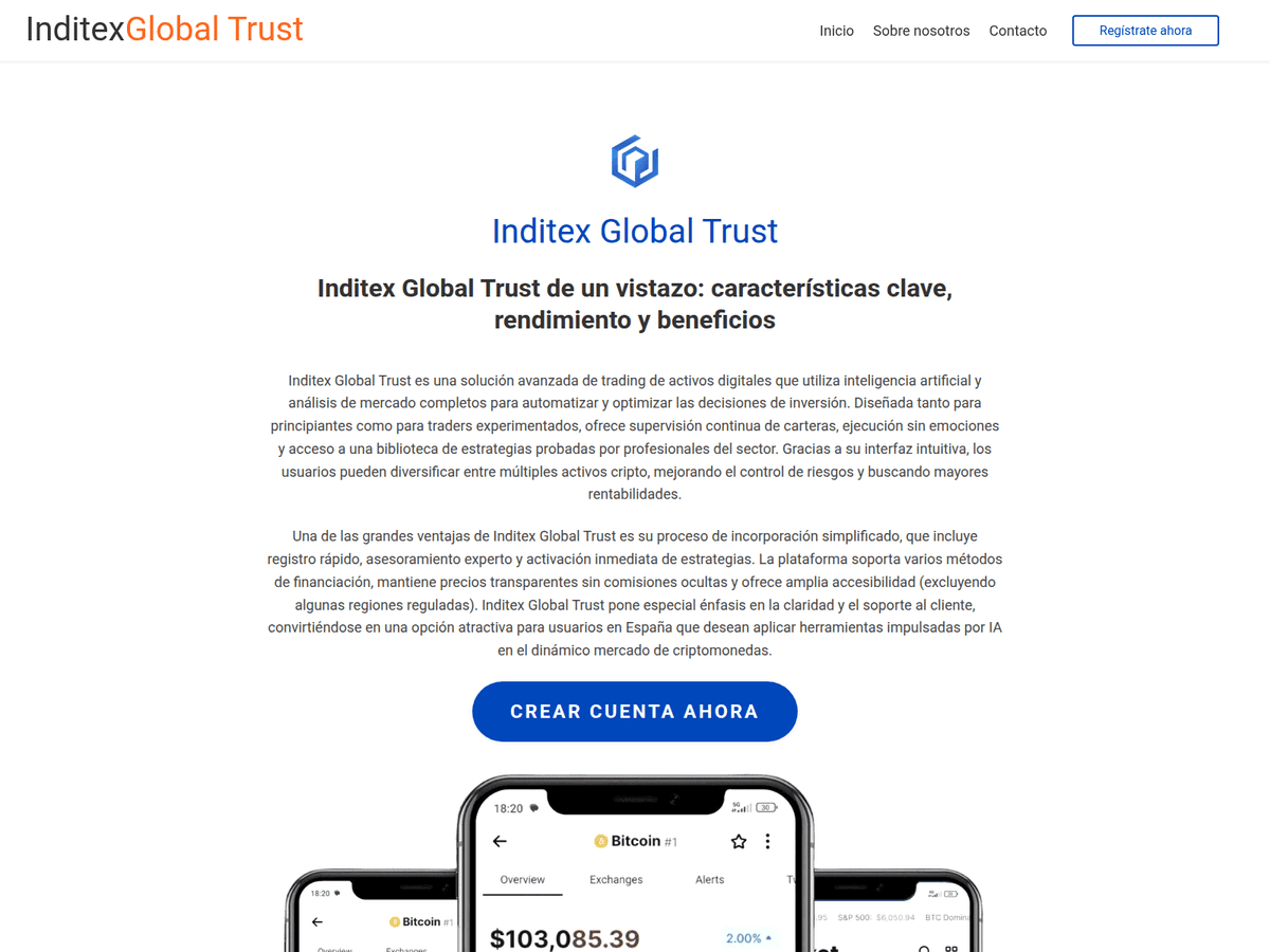 Screenshot von Inditexglobaltrust Ai
