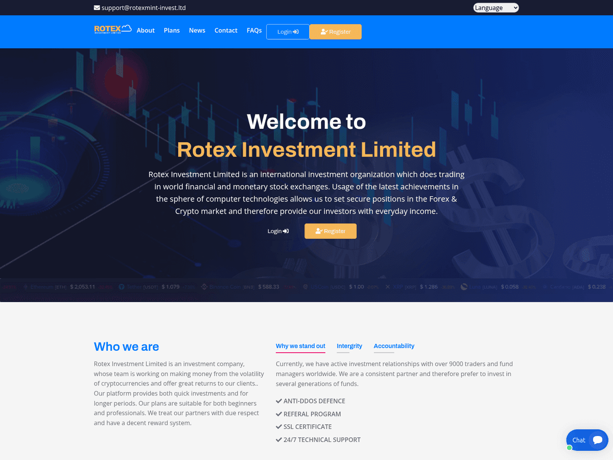Screenshot von Rotexmint Invest
