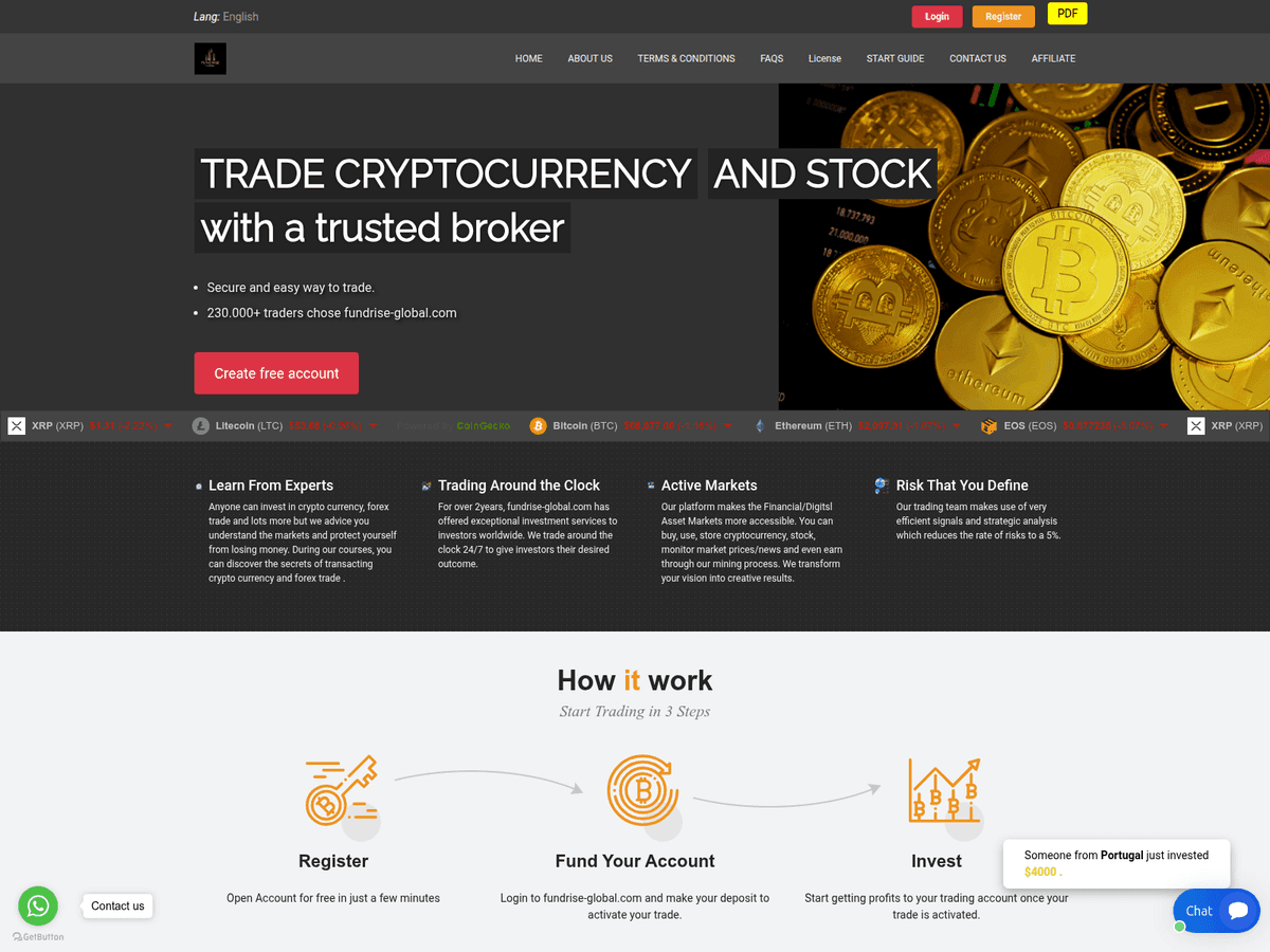 Screenshot von Fundrise Global