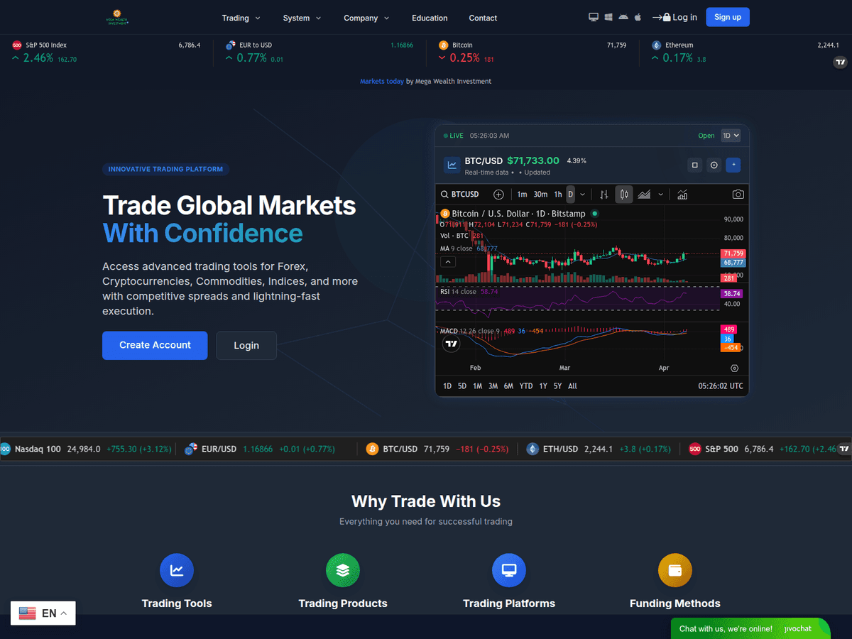 Screenshot von Megawealthinvestment