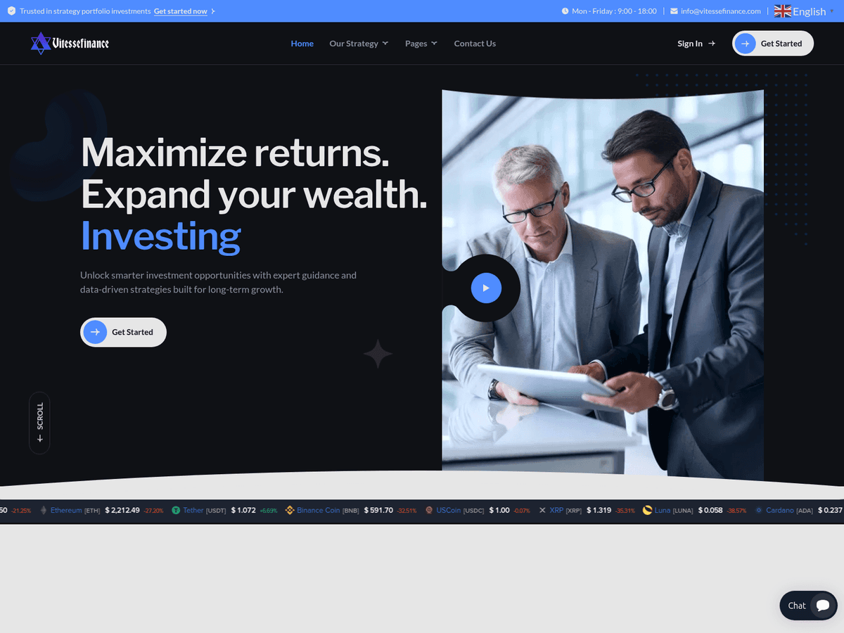 Screenshot von Vitessefinance