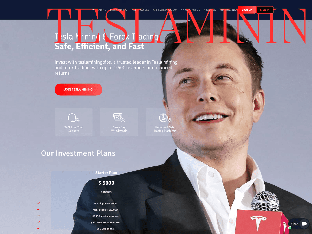 Screenshot von Teslaminingpips