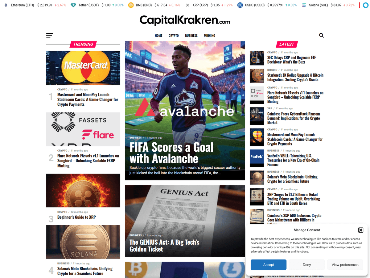 Screenshot von Capitalkraken