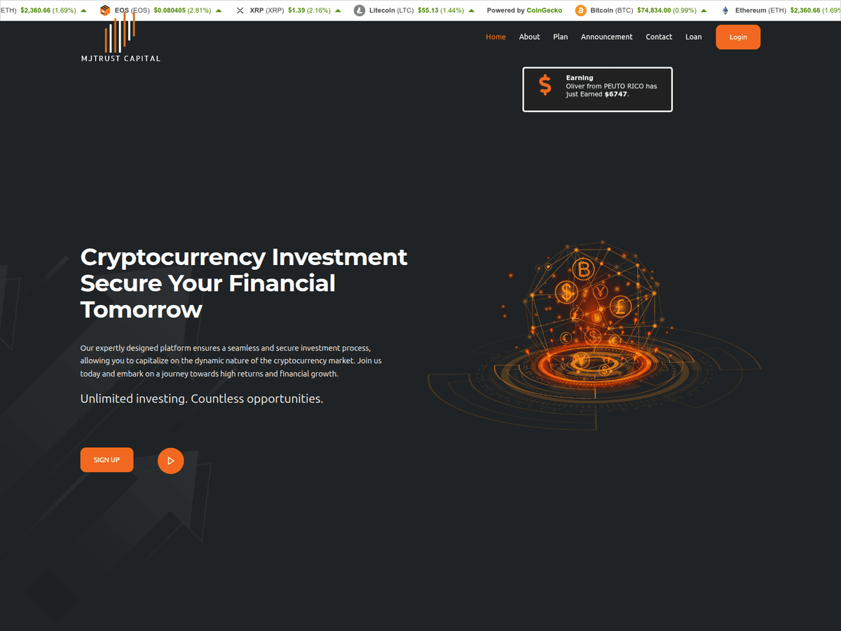 Screenshot von Pinnacleequitytrust