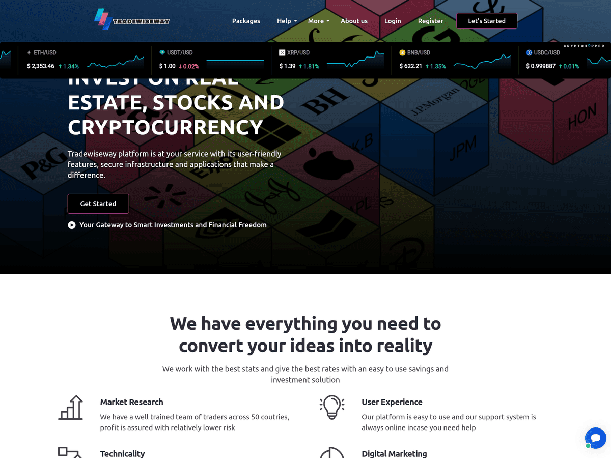 Screenshot von Tradewiseway