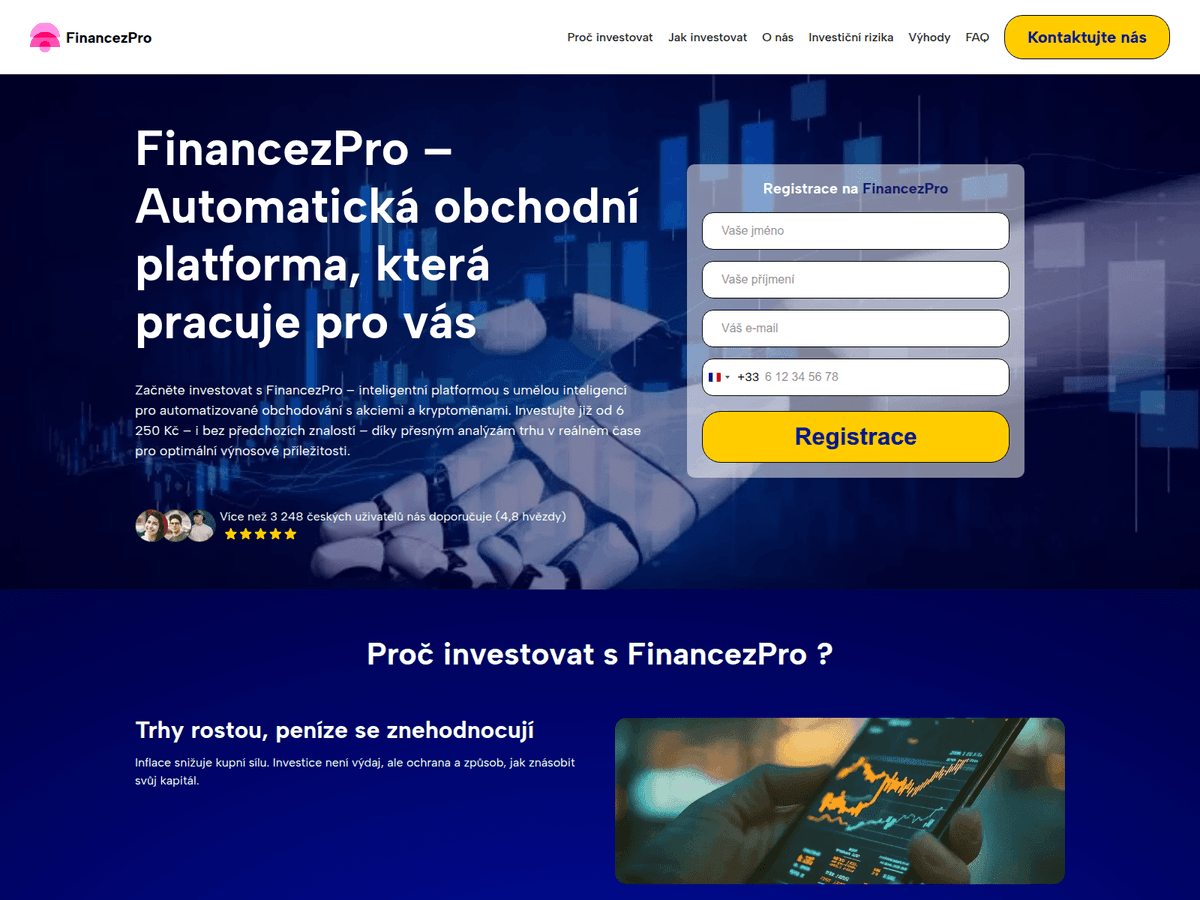 Screenshot der Webseite Financezpro (financezpro.net)