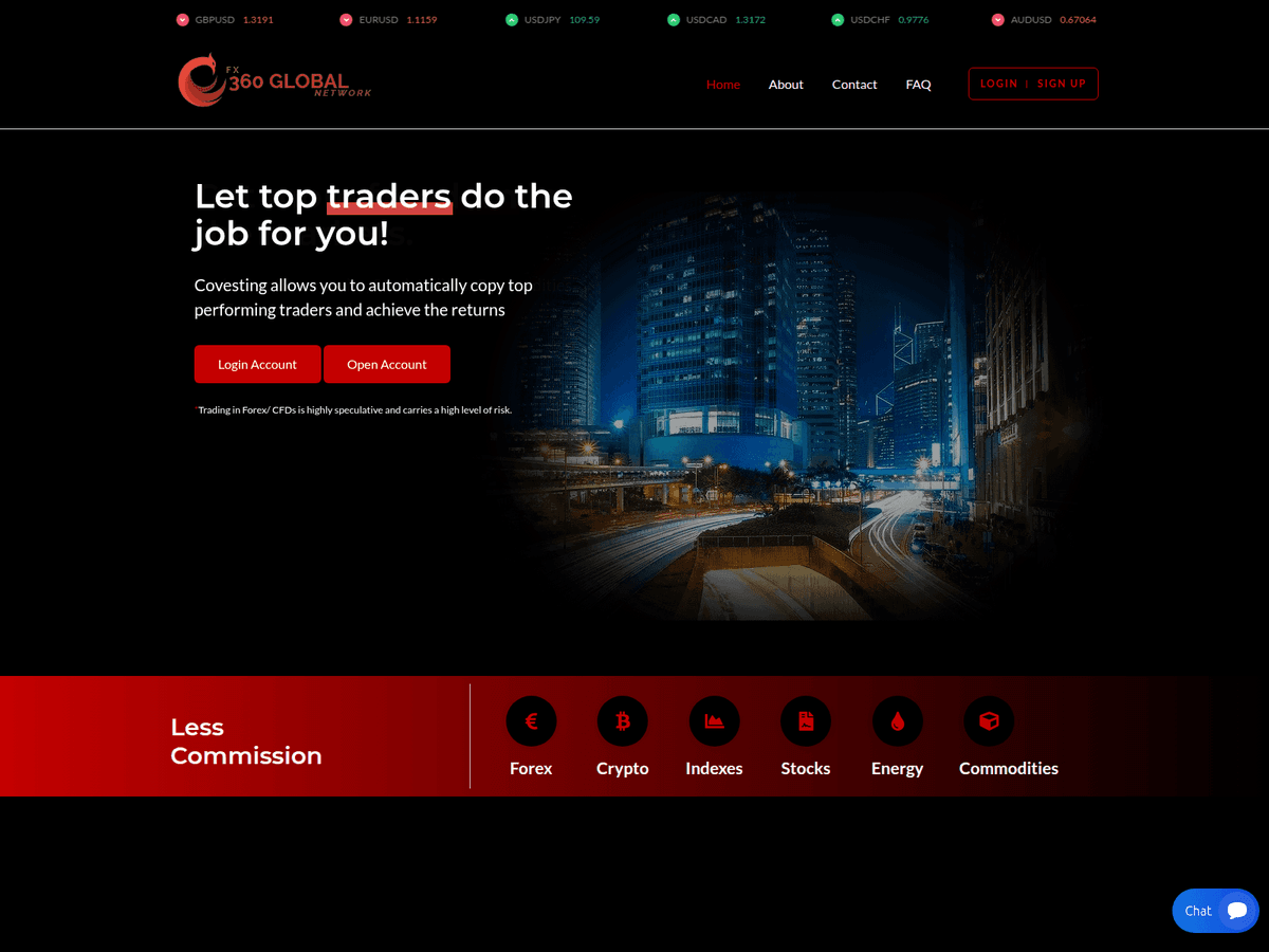 Screenshot von Fx360globalnetwork