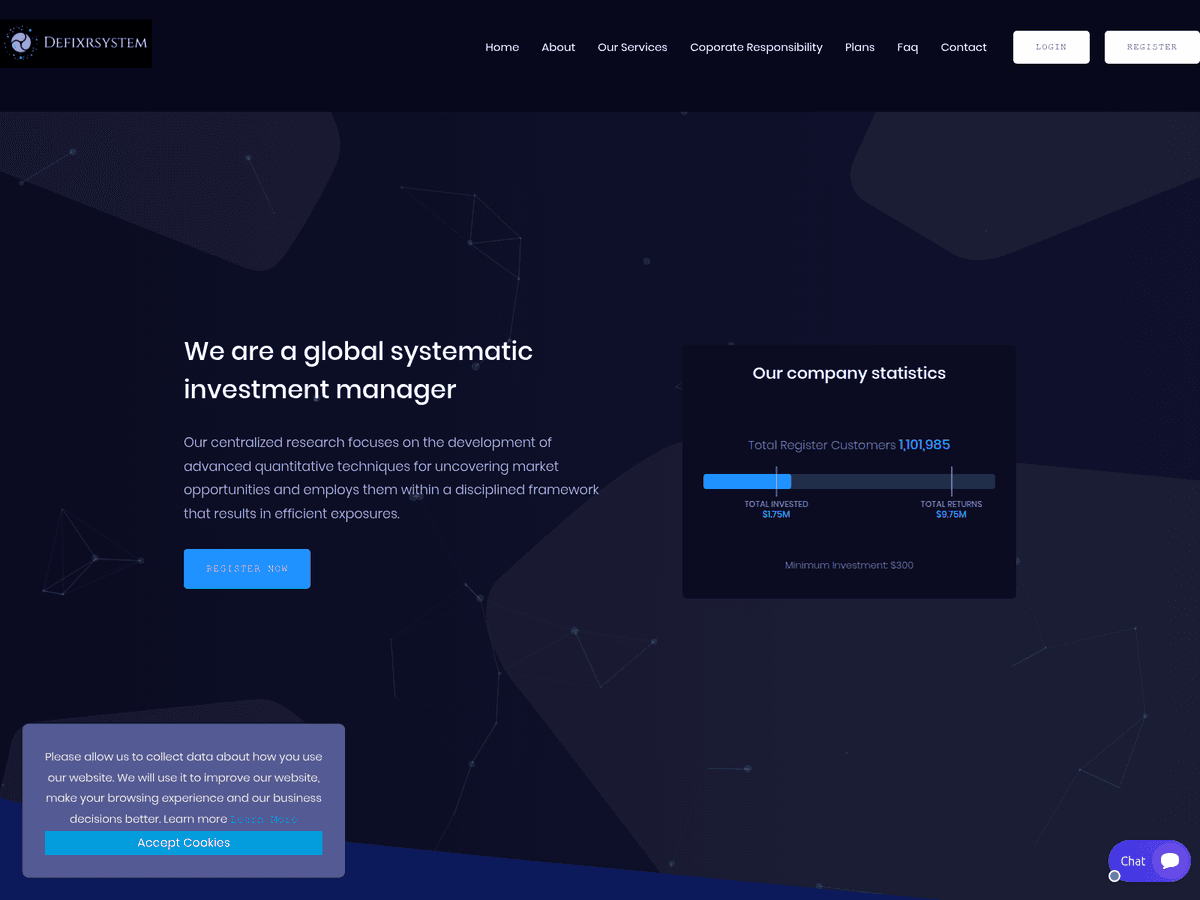 Screenshot der Webseite Defixrsystem (defixrsystem.org)