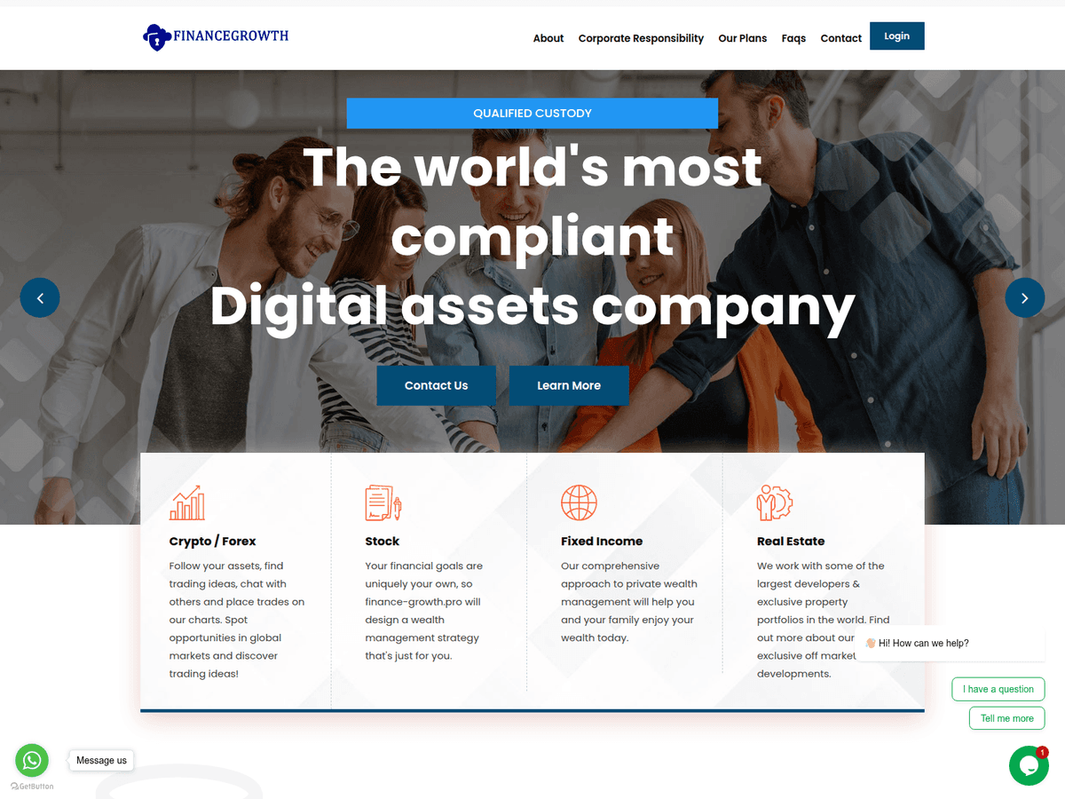 Screenshot der Webseite Finance Growth (finance-growth.org)