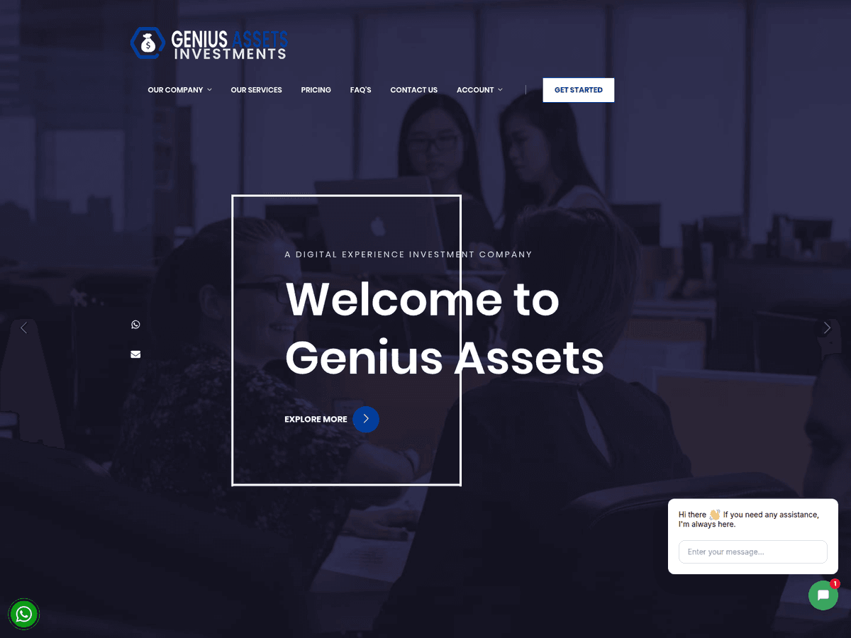 Screenshot der Webseite Geniusassets (geniusassets.org)