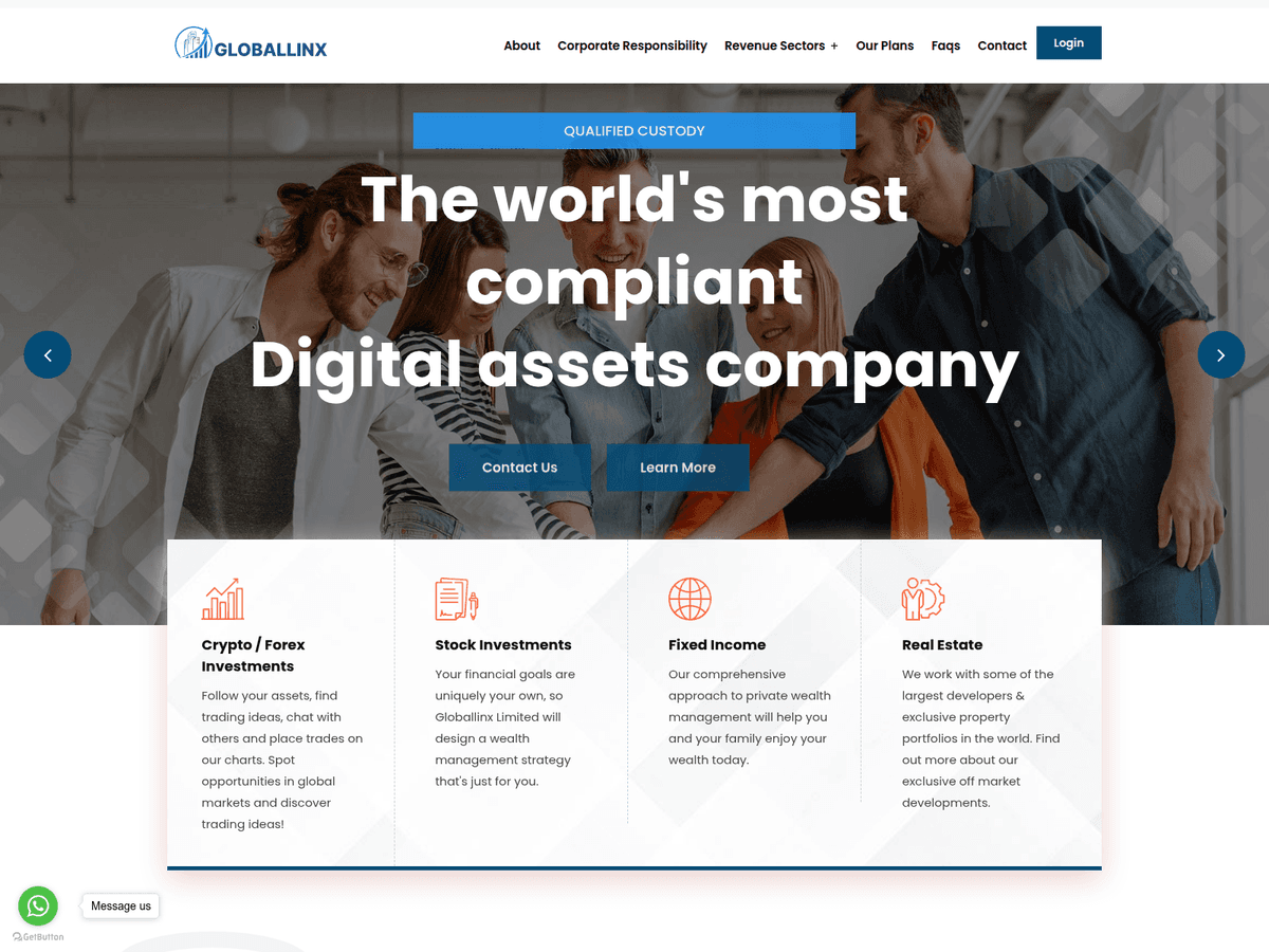 Screenshot der Webseite Globallinx Limited (globallinx-limited.org)