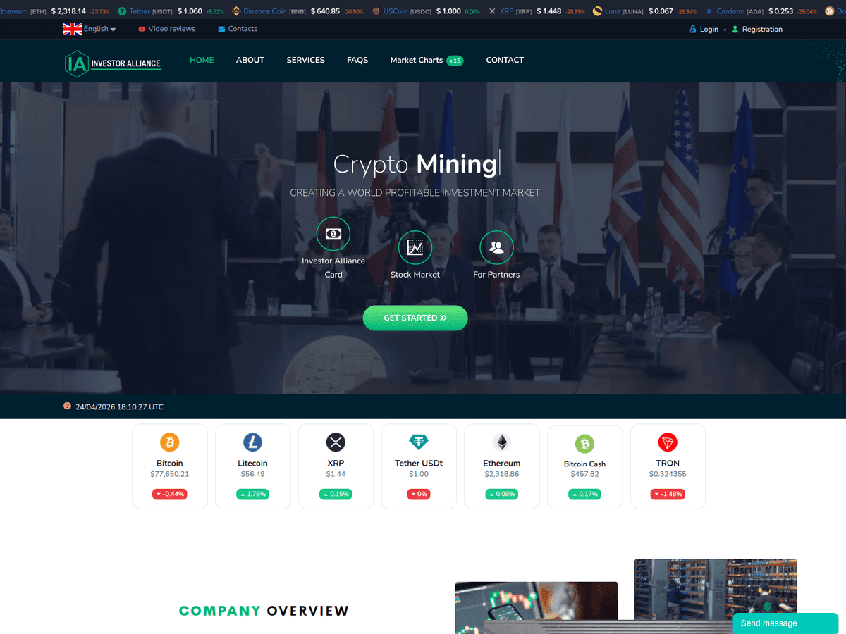 Screenshot der Webseite Investoralliancellc (investoralliancellc.org)