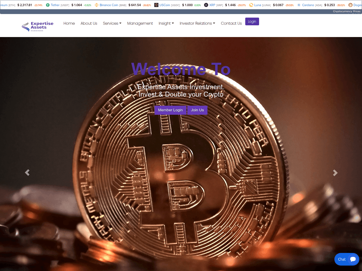 Screenshot von Expertisassets