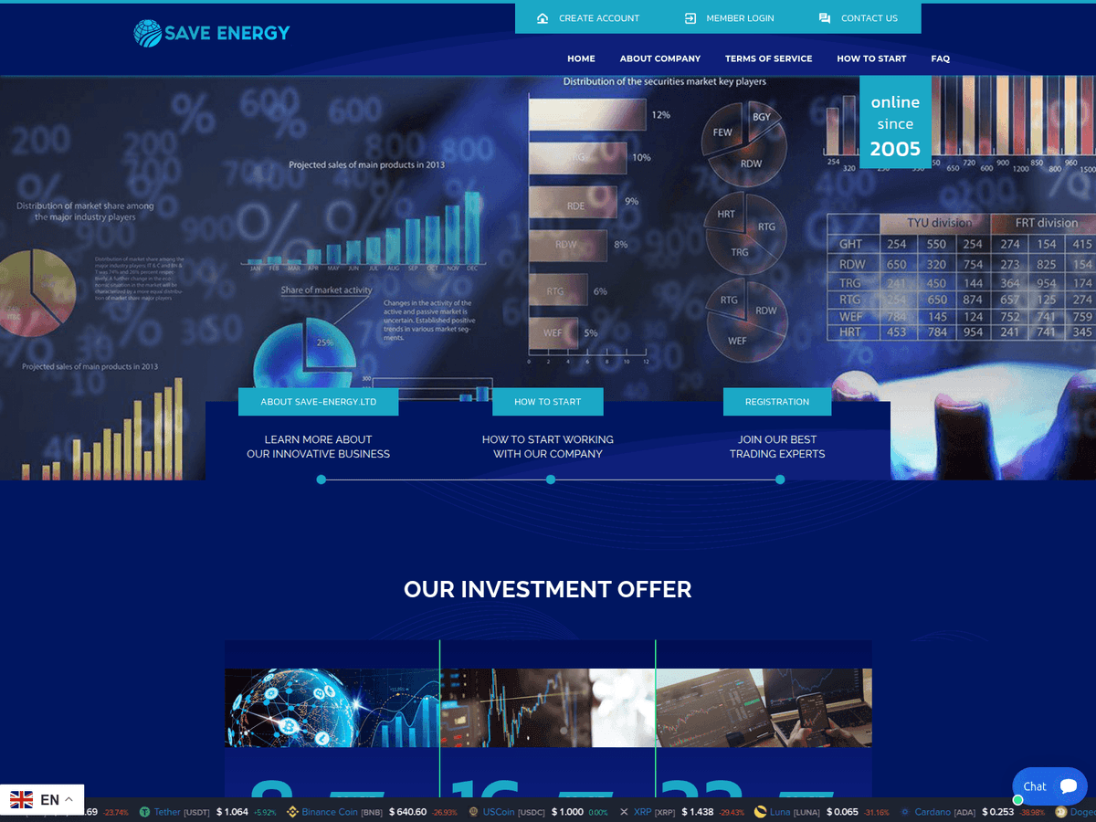 Screenshot der Webseite Save Energy (save-energy.ltd)