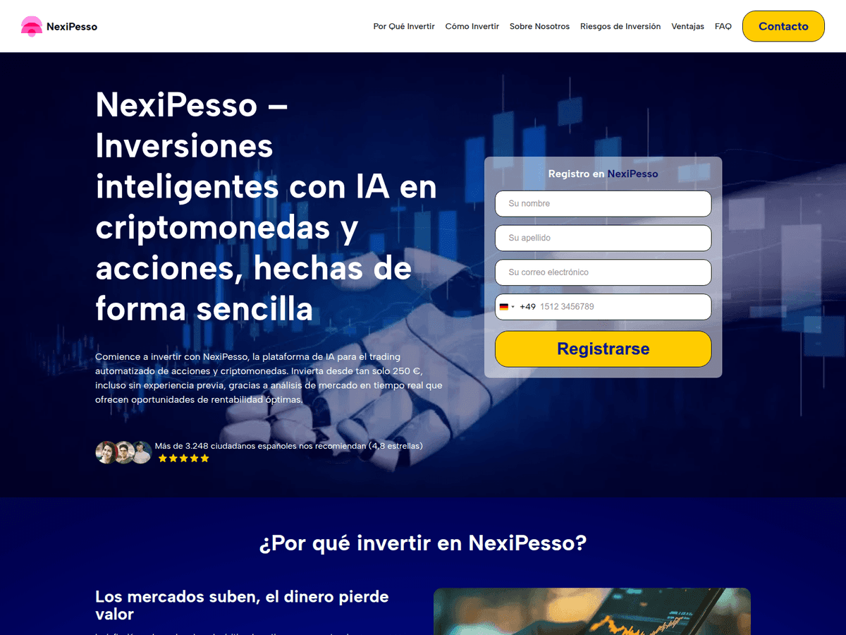 Screenshot der Webseite Nexi Pesso (nexi-pesso.net)