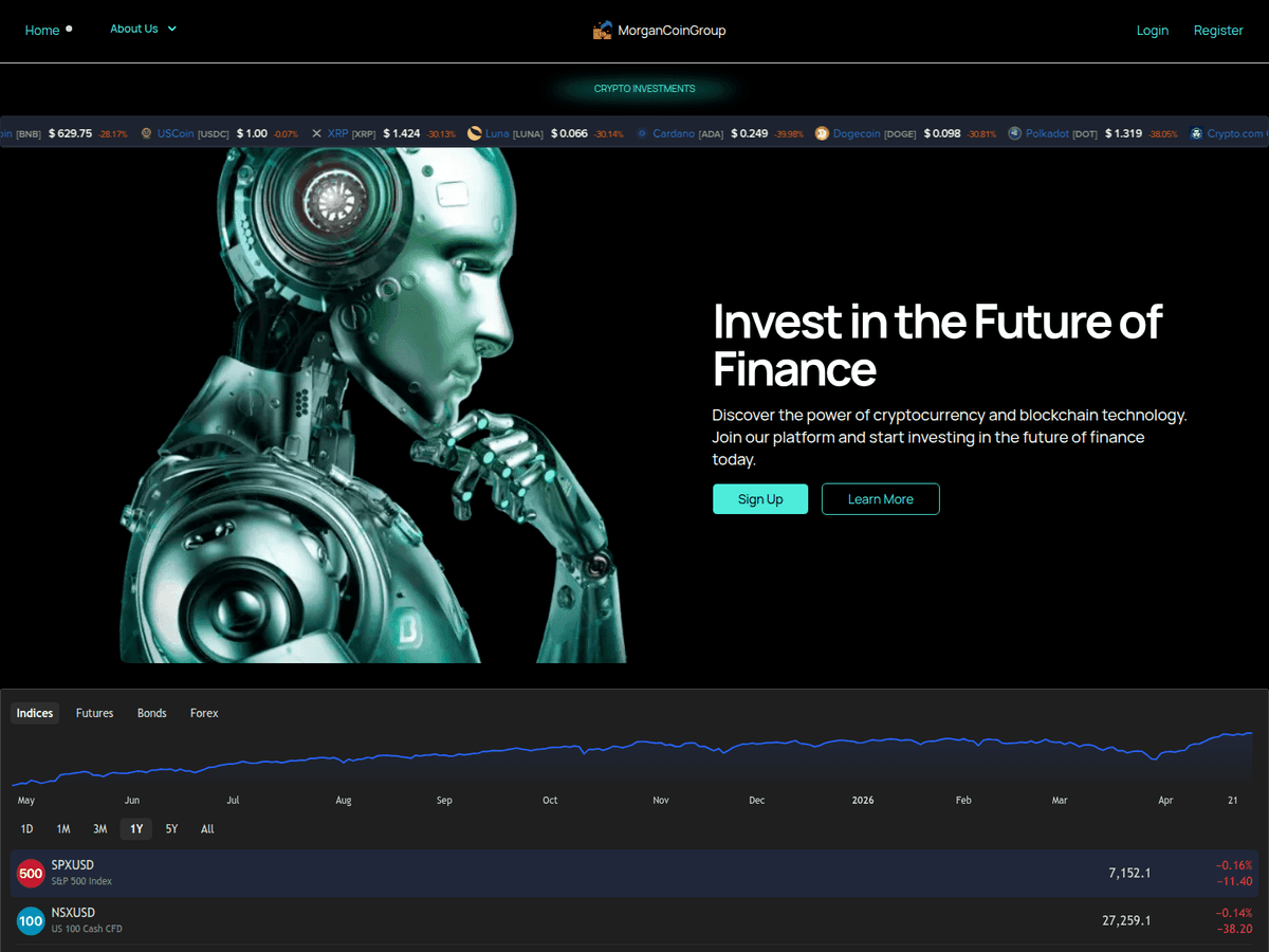 Screenshot von Morgancoin