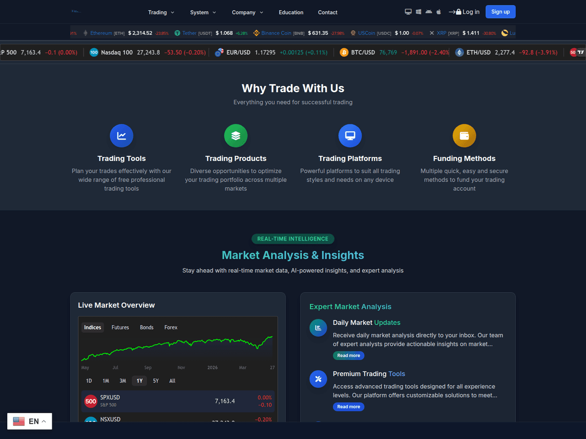 Screenshot von Tradepassfxea