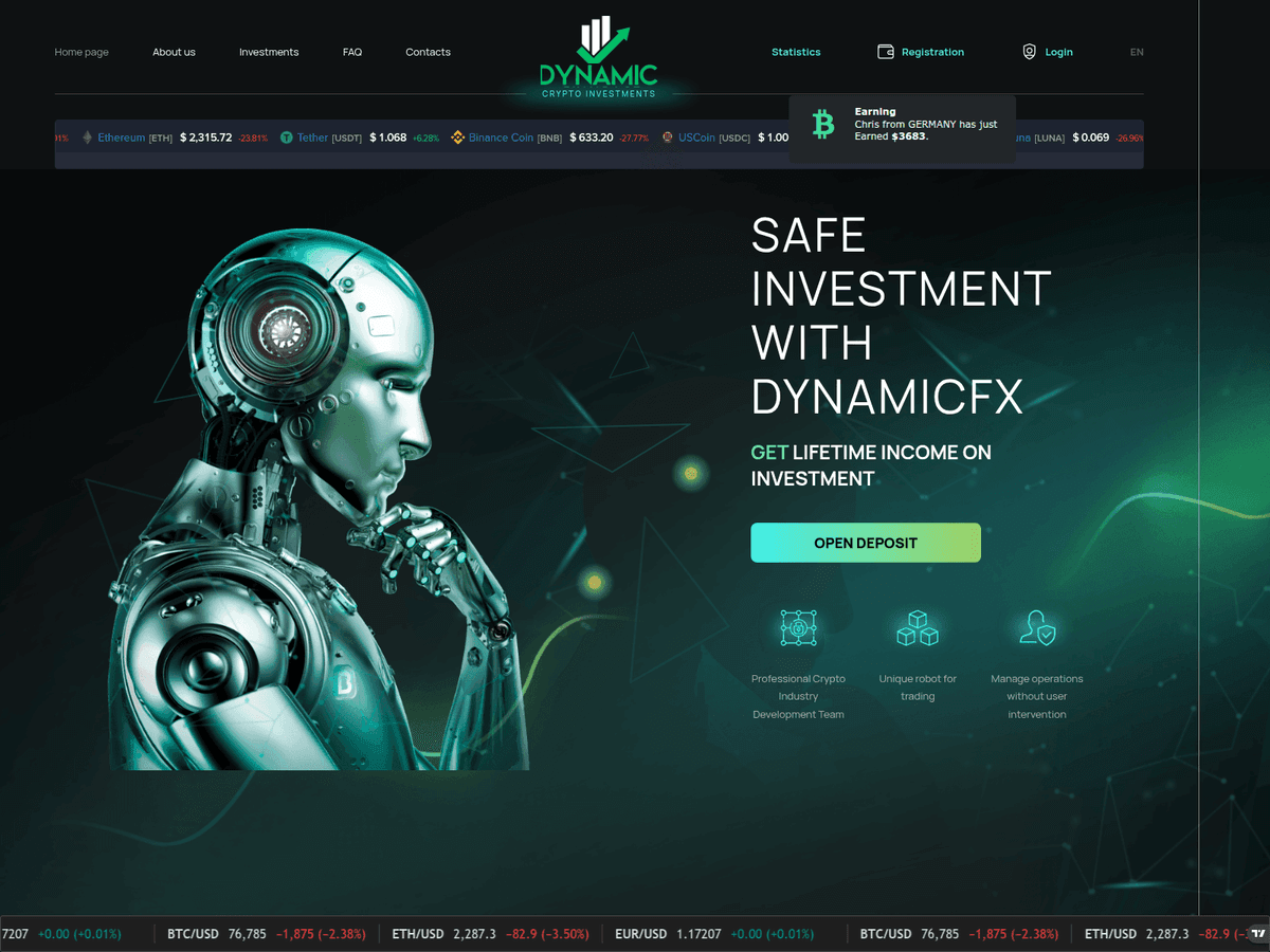 Screenshot der Webseite Dynamicfximpact (dynamicfximpact.org)