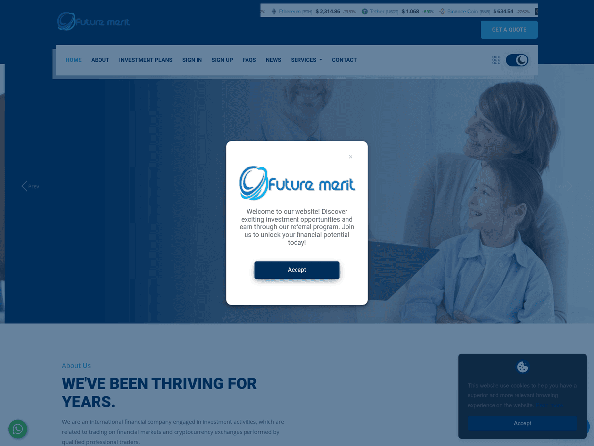 Screenshot von Futuremerit