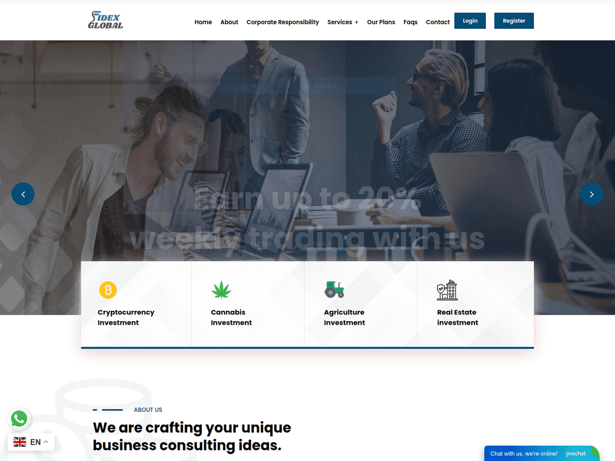 Screenshot von Fidex Global