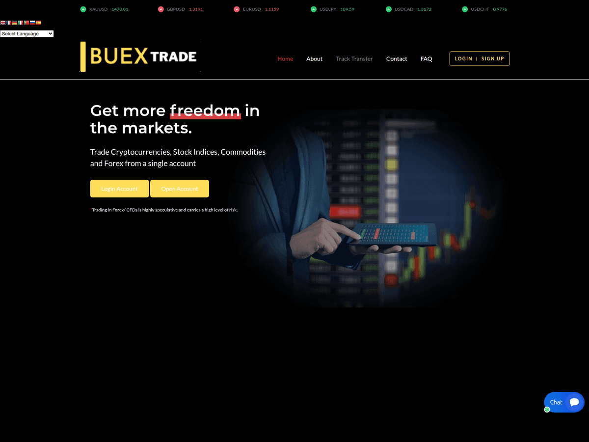 Screenshot von Buextrade