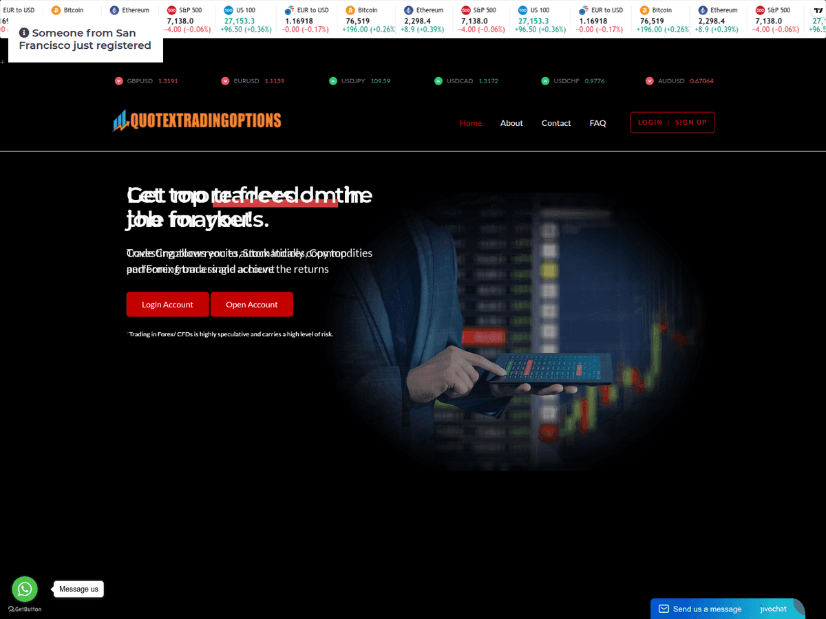 Screenshot von Quotextradingoption