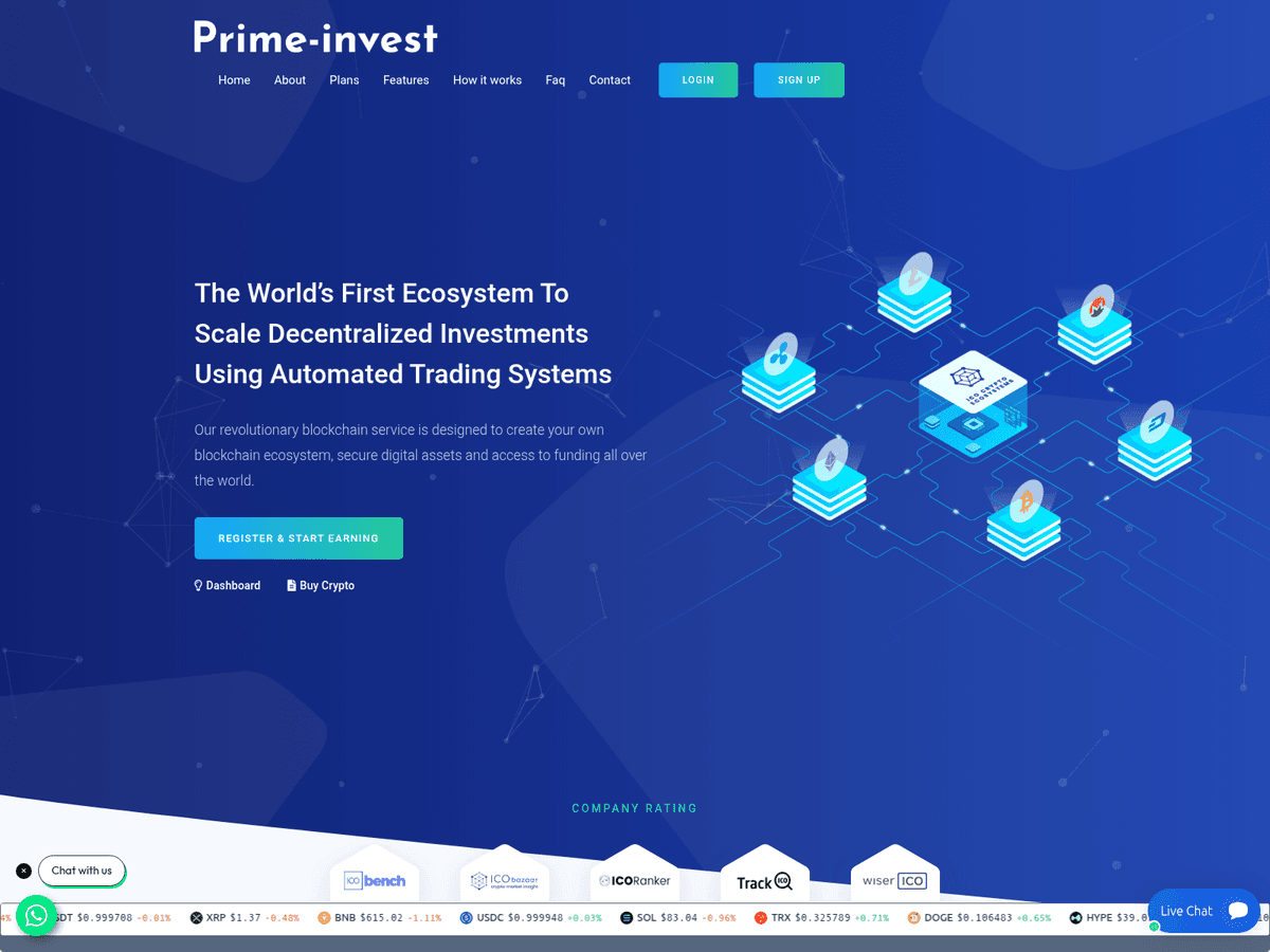 Screenshot von Prime Invest