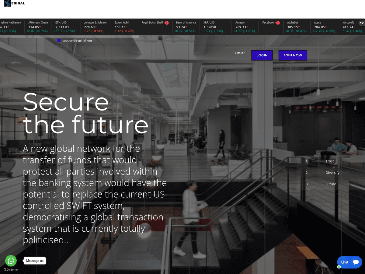 Screenshot der Webseite Seginall (seginall.org)